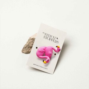 Topes para agujas de tejer - flamencos