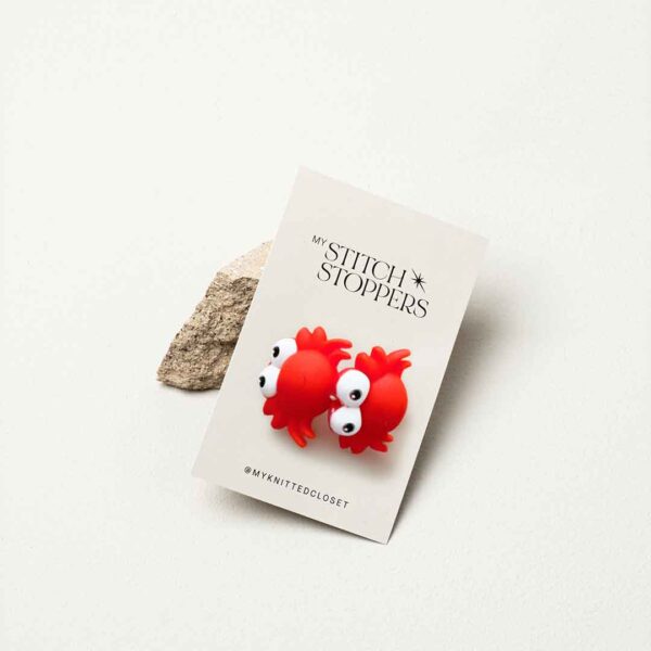 Topes para agujas de tejer - cangrejos